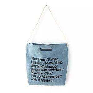 American Apparel Cities Denim Tote Bag